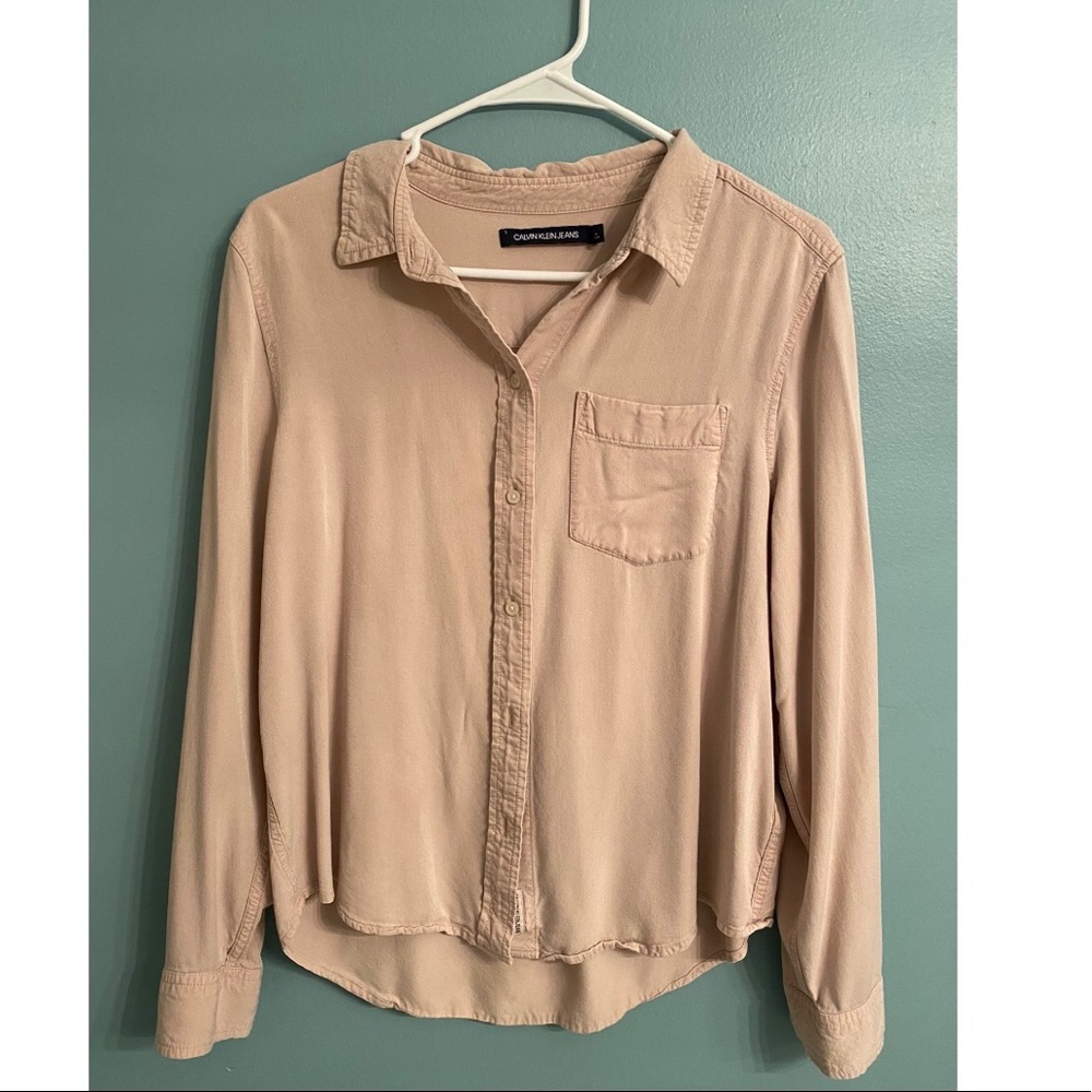 Calvin Klein Button-up Long Sleeve Top